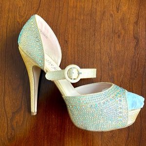 Rhinestone Platform Stiletto Heels